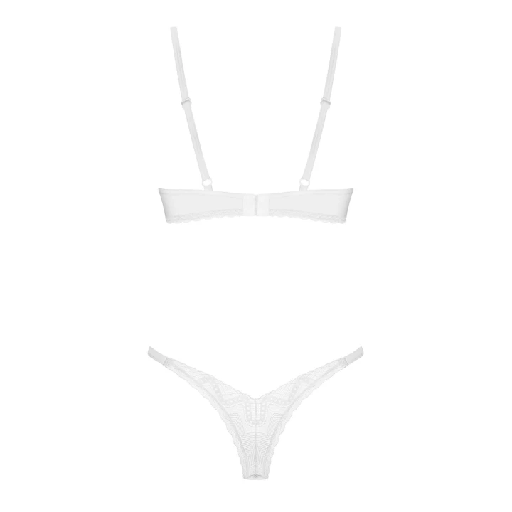 Bielizna koronkowa Alissium, OBSESSIVE, regulowane ramiączka, rose gold, XS/S