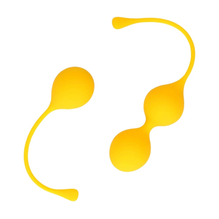 Kuleczki Kegla Silikonowe Loveline, Wodoodporne, 3 cm Średnicy, Żółte