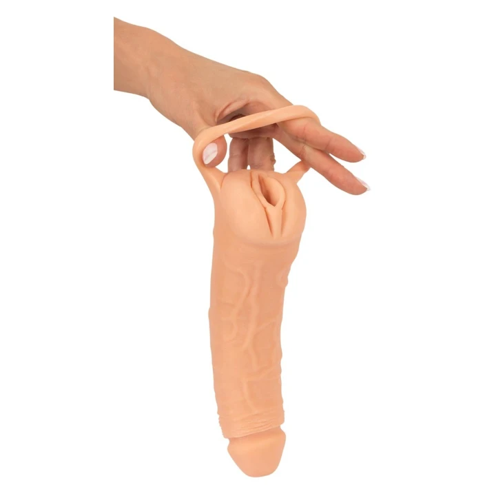 Słoik na penisa Nature Skin, rozszerzenie 23,8 cm, faktura przypominająca żywą skórę