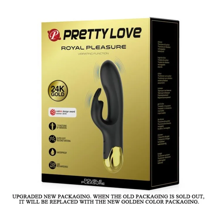 Stymulator łechtaczki Pretty Love Liberators - silikon medyczny, złocony, wodoodporny
