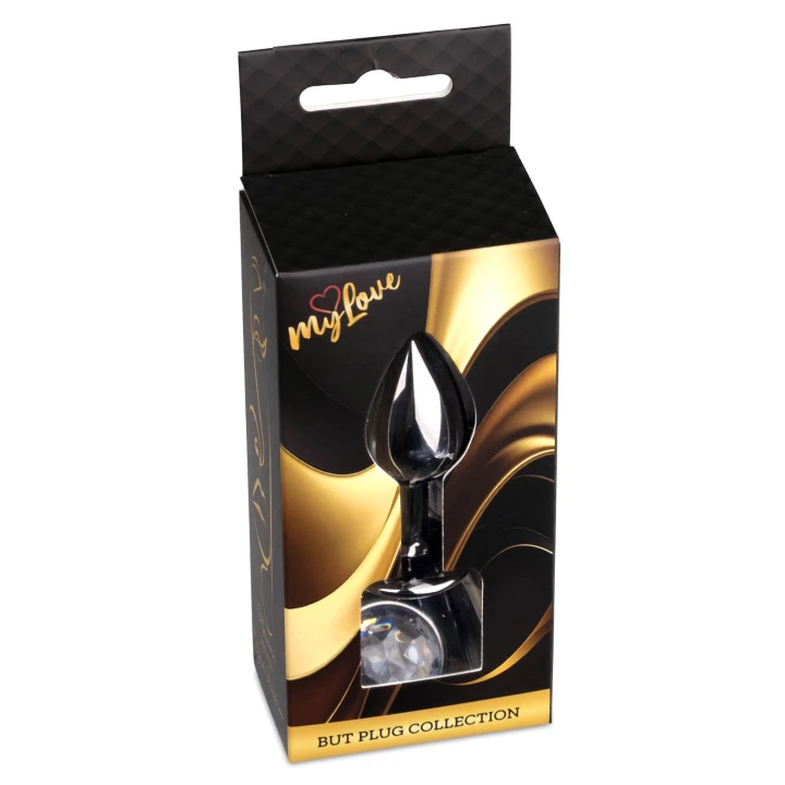 Korek analny – MyLove Jewellery Dark Silver, stal nierdzewna, 7 cm, Ø 2,7 cm