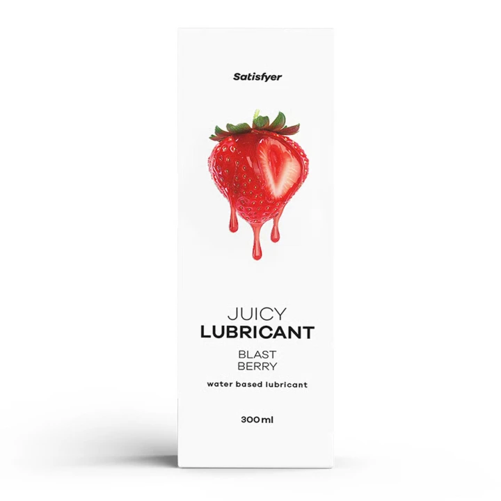 Lubrykant wodny Satisfyer Berry Blast 300 ml - Truskawkowy zapach, bez lepkości, łatwy do zmycia