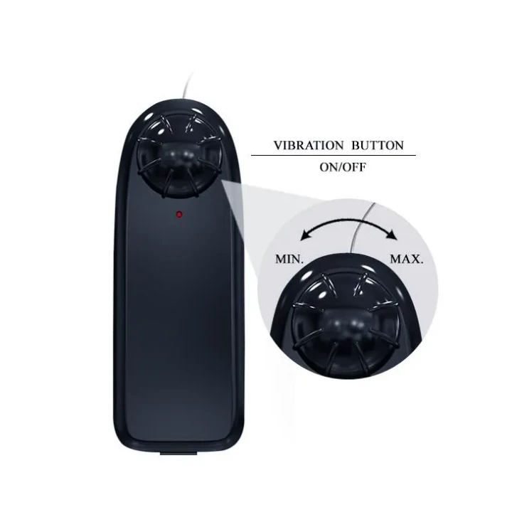 Wibrator do stymulacji intymnej BAILE ELEANORA z pilotem, 50mm x 30mm, cyberskóra