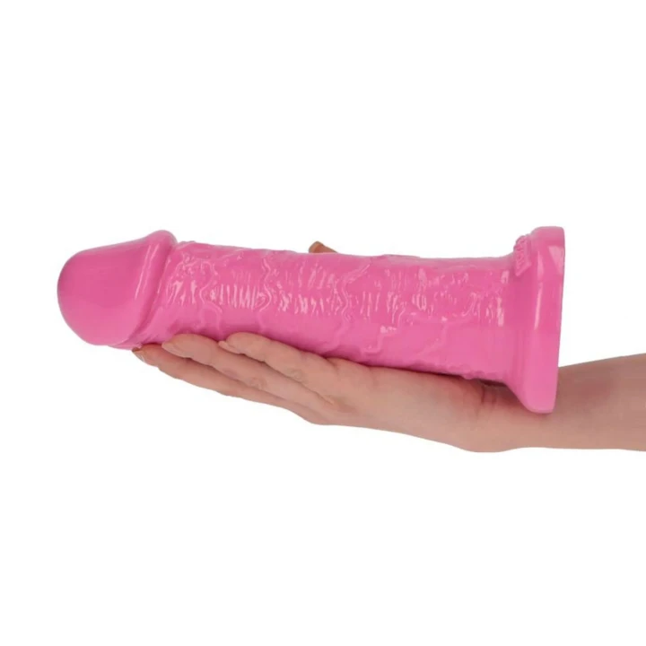Dildo - Italian Ekskluzywny Różowy 22 cm, Duża Średnica 6,5 cm, Przyssawka