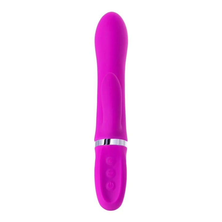 Wibrator z klitoralnym stymulatorem JOS JOLY, 19,6 cm, silikon, 10 trybów wibracji