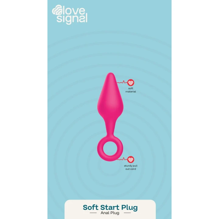Korek analny Dreamtoys Love Signal – silikonowy, IPX8, 9 cm, pierścień bezpieczeństwa