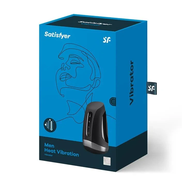 Masturbator Satisfyer Men z Ogrzewaniem i Wibracjami, Silikon Medyczny, Wodoodporny