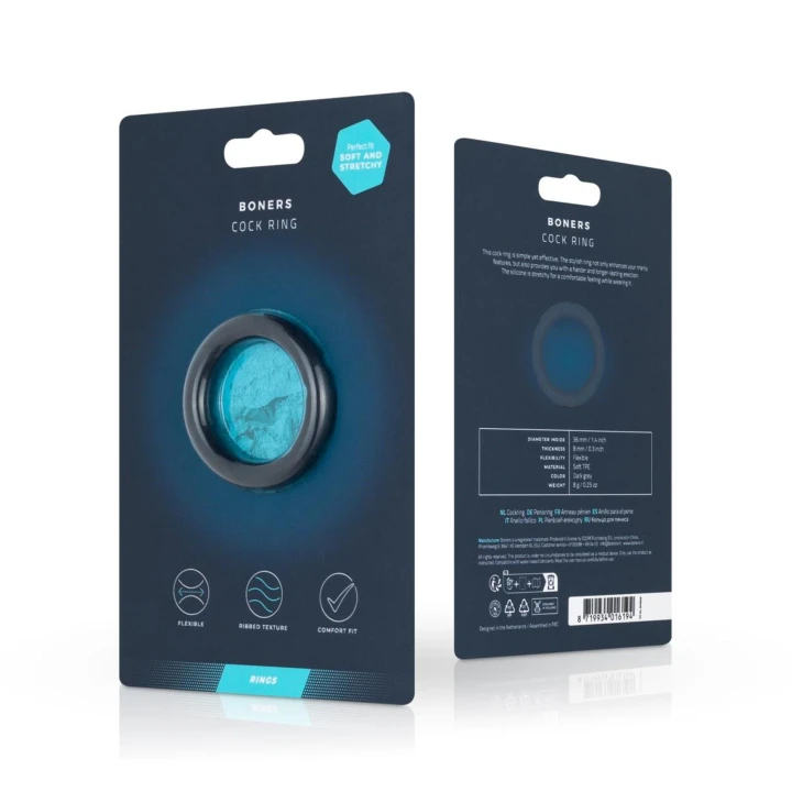 Pierścień erekcyjny Boners - Elastyczny, gładki, stylowy design dla intensywnych doznań