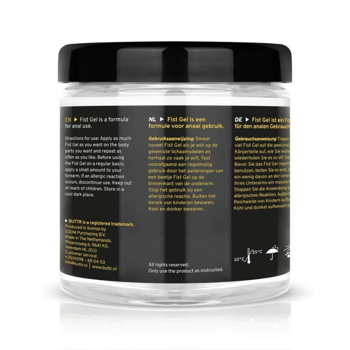 Żel Fisting przezroczysty BUTTR - 500 ml, bezstickowy, nawilżający, premium