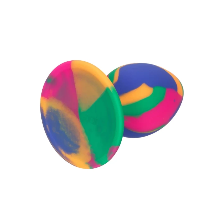Wtyczka analna Cheeky Medium, silikon, 7.5 cm, średnica 3.25 cm, tęczowy design
