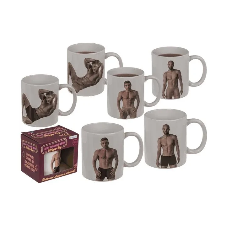 Kubek termiczny Stripper Boy – efekt zmian grafiki, 350 ml, kamionka