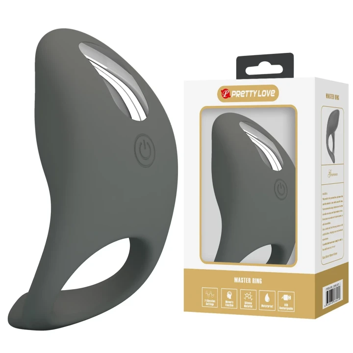 Pierścień erekcyjny silikonowy PRETTY LOVE, 7 trybów wibracji, funkcja pamięci
