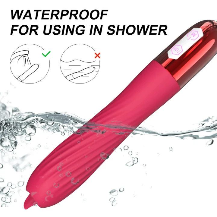 Wibrator silikonowy, 10 trybów, funkcja ogrzewania, wodoodporny