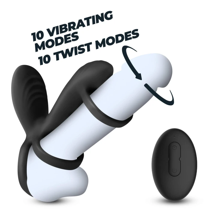 Pierścień wibrujący CRUSHIOUS Tornado, 12cm, 10 trybów wibracji, rotacja