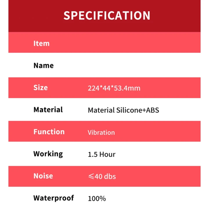 Wibrator do punktu G Fishhook Red, silikonowy, wodoodporny, 9 trybów wibracji