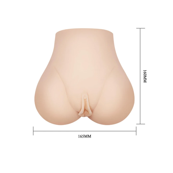 Masturbator BAILE z wibracjami, ultra realistyczny materiał, podwójne otwory