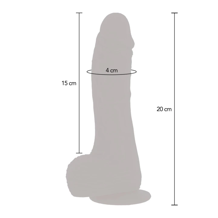 Dildo silikonowy Get Real Naked – obrotowy, wibrujący, dł. 20 cm
