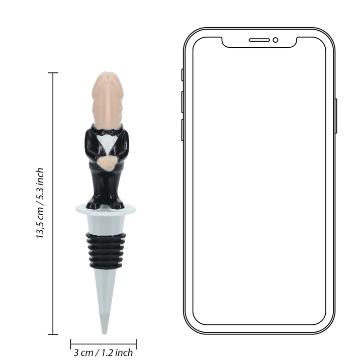 Korek do butelek - ABS, Guma, Stop cynku, zabawny akcent na przyjęcia