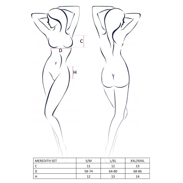 Bielizna koronkowa CASMIR MEREDITH - biustonosz open bra, regulowane ramiączka, XXL/XXXL