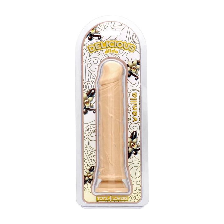 Dildo Delicious Jim Vanilla, 4 cm średnica, 20 cm długość, zapach wanilii