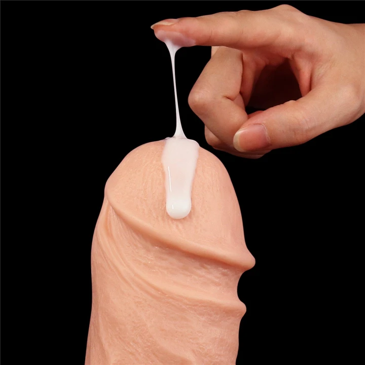 Dildo podwójne LoveToy, 12'', realistyczne, wykonane z PVC, z przyssawką