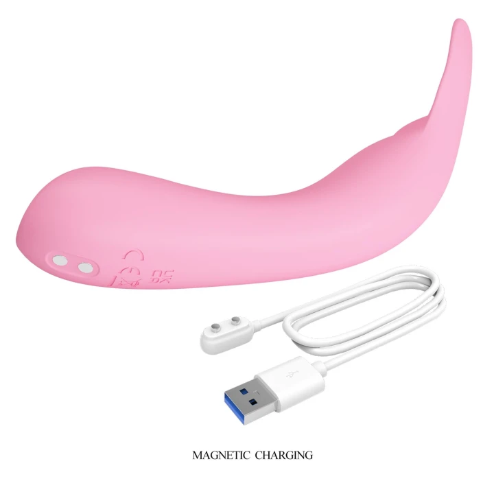 Wibrator - PRETTY LOVE, 10 funkcji wibracji, magnetyczne ładowanie USB, silikonowy