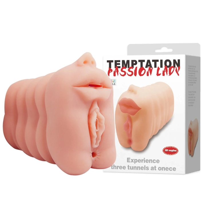 Tunel miłości BAILE - PASJA KOBIETY, 3 niezależne otwory, miękkie wypustki