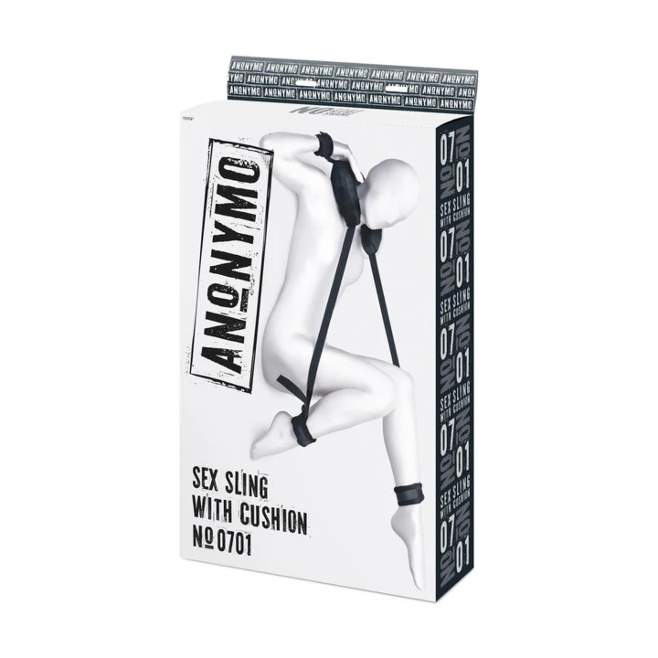 Pas do Unieruchamiania Anonymo z Poduszką, Welur, Czarny, 127 cm