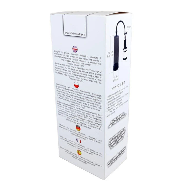 Pompka próżniowa Powerpump MAX - Długość 22 cm, Wodoodporna, Silikonowa