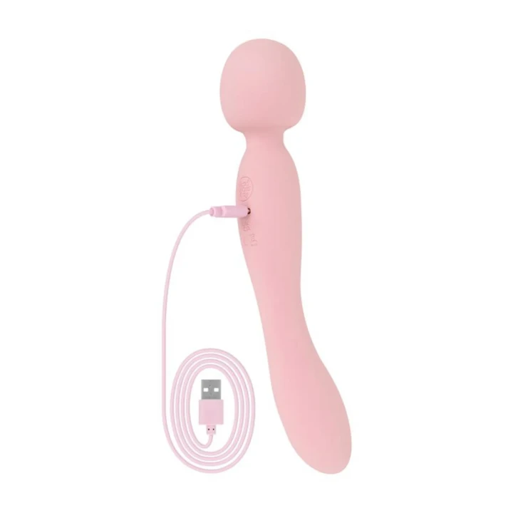 Wibrator typu wand Simi - 24,4 cm, 10 trybów wibracji, silikon medyczny, różowy