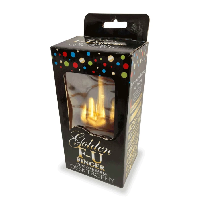 Puchar Złoty - Trofeum z Uniesionym Środkowym Palcem, Personalizowane, 15 cm