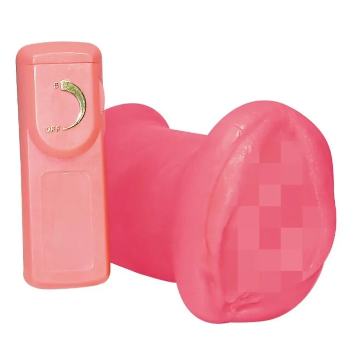Masturbator - Wibracyjny, Różowy, Elastyczny, PVC, Długość 17,5 cm