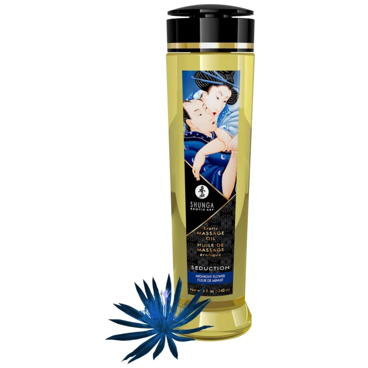 Olejek do masażu - Shunga Seduction, 240ml, wegański, z nutą Midnight Flower