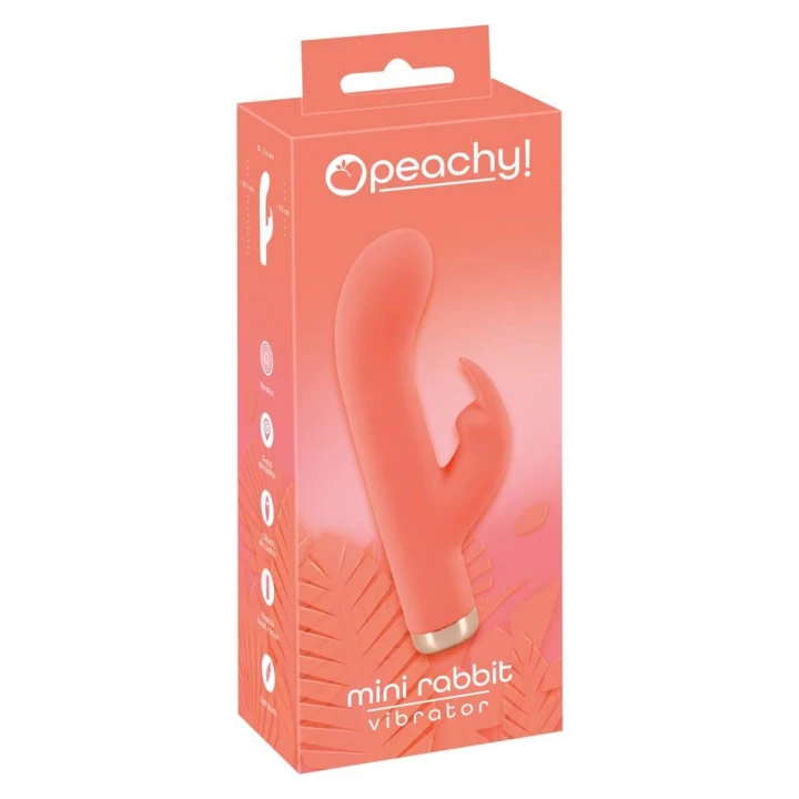 Wibrator króliczy Peachy Mini, silikonowy, 10 trybów, długość 16,7 cm