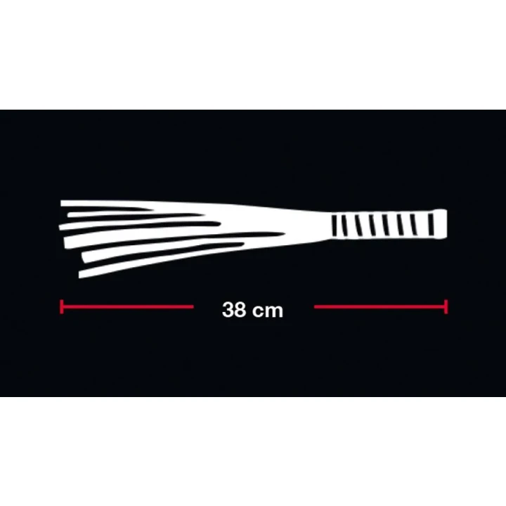 Różdżka erotyczna z mikrofibry, 38 cm, czarno-czerwona, 100% poliamid