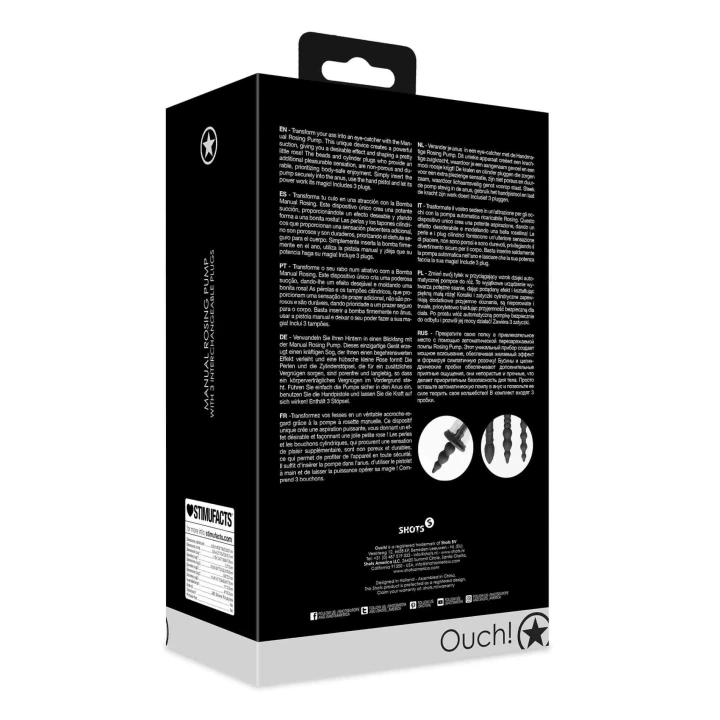 Pompka manualna ABS/Silikon - Kształt różyczki, z 3 różnymi wtyczkami