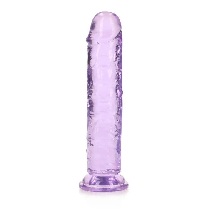 Dildo realne REALROCK Crystal Clear 7''/18 cm, przyssawka, wodoodporne, bez ftalanów