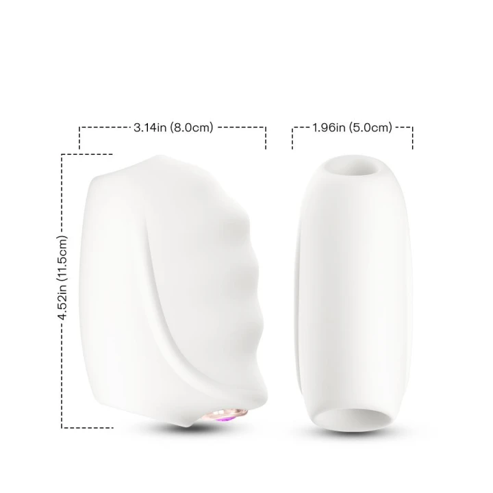 Masturbator wibrujący Master White, 10 trybów, wodoodporny, TPE+ABS