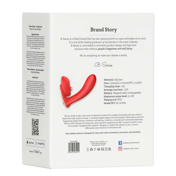 Wibrator silikonowy, 10 trybów wibracji, podgrzewanie, funkcja lizania