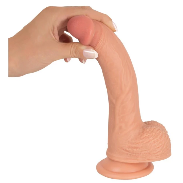Dildo Realistixxx Real Lover Medium, Silikon, 21,7 cm, elastyczny, praktyczna podstawa ssąca