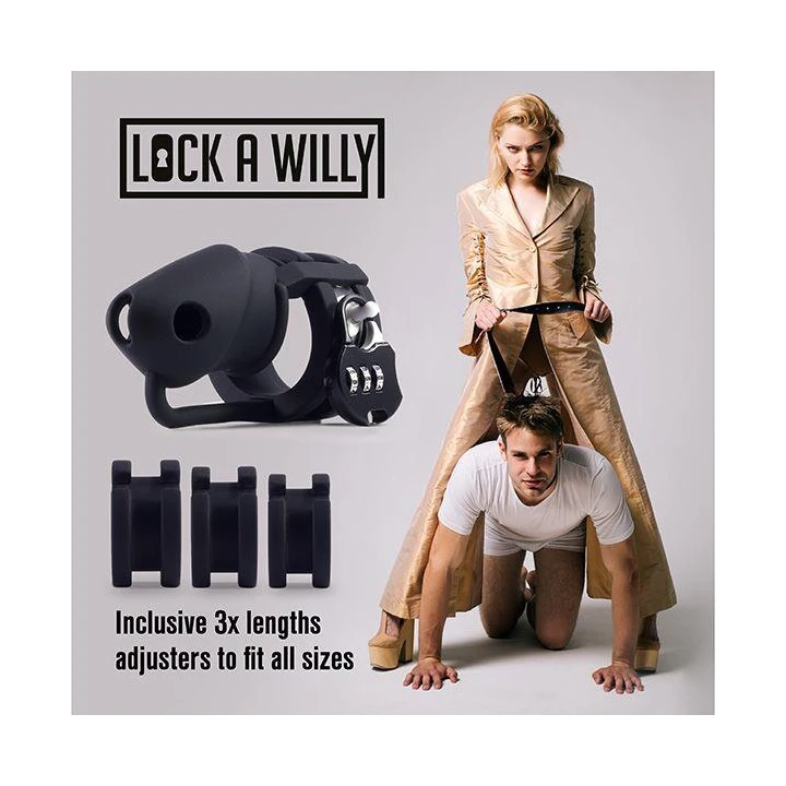 Pas cnoty Lock-a-Willy - elastyczny silikon, regulowany, 3 rozmiary do wyboru