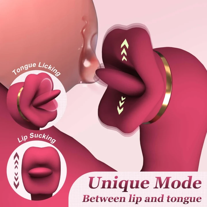 Wibrator silikonowy - 7 trybów ssania i lizania, wodoodporny IPX7, ergonomiczny
