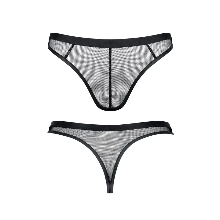 Stringi męskie REGNES FETISH PLANET, XXL, elastyczna siateczka, przezroczyste, wygodne
