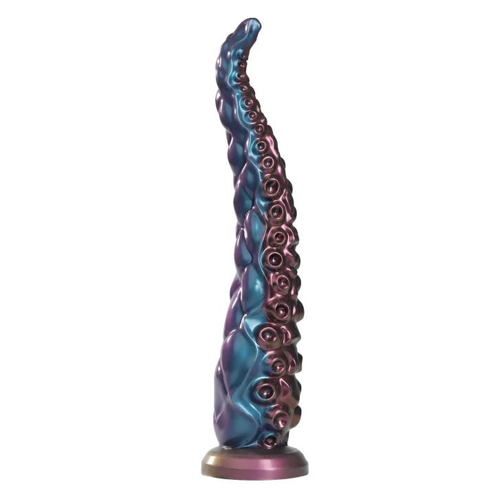 Dildo Power Monsters Maelstrom - 47 cm, falujący silikon, gradient kolorów