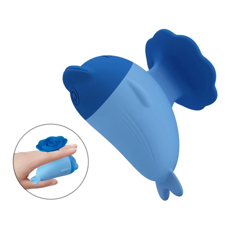 Mini wibrator PRETTY LOVE Dolphin - wodoodporny, silikoniczny, cichy