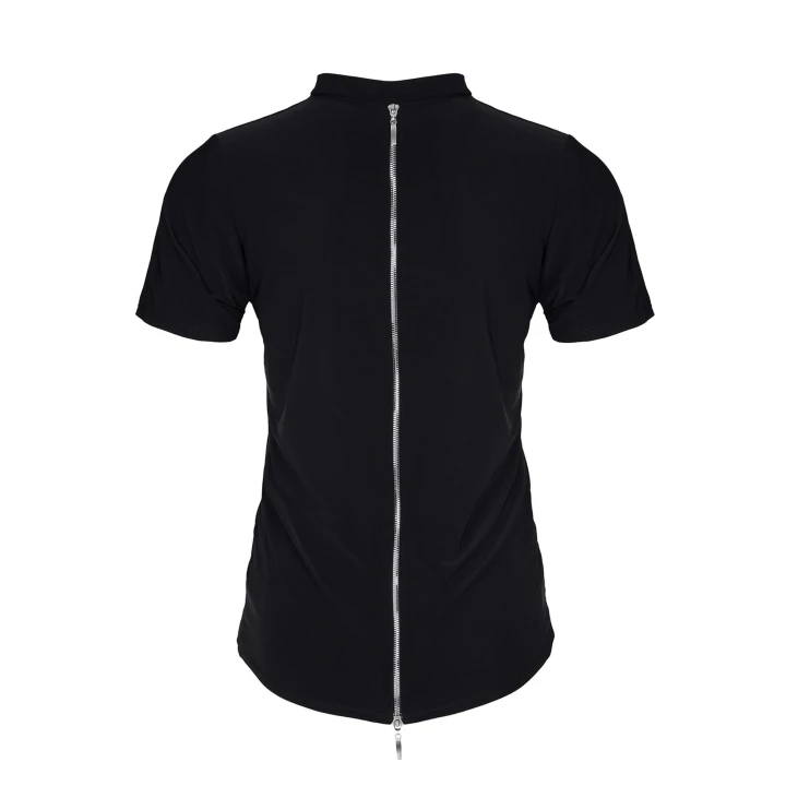 Koszulka t-shirt REGNES FETISH PLANET - Elastyczny materiał, Ozdobny ekspres, Czarny kolor