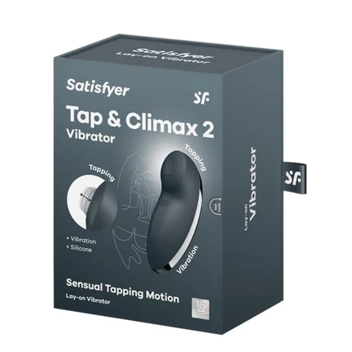 Wibrator nakładany Satisfyer Tap & Climax 2 - podwójna stymulacja, 11 programów wibracji