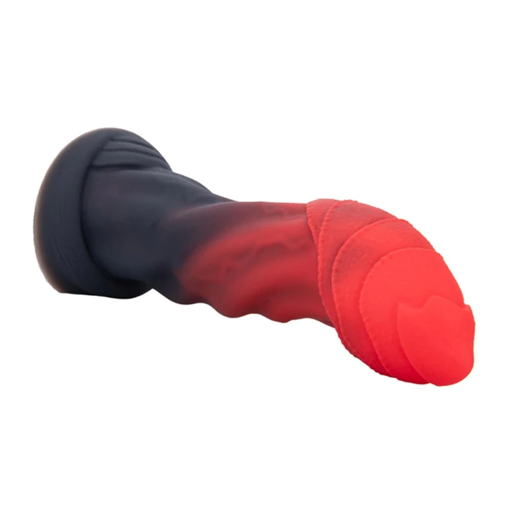 Dildo Power Monsters Infernal Goliath, 25 cm, pofalowany, silikon bezpieczny dla ciała