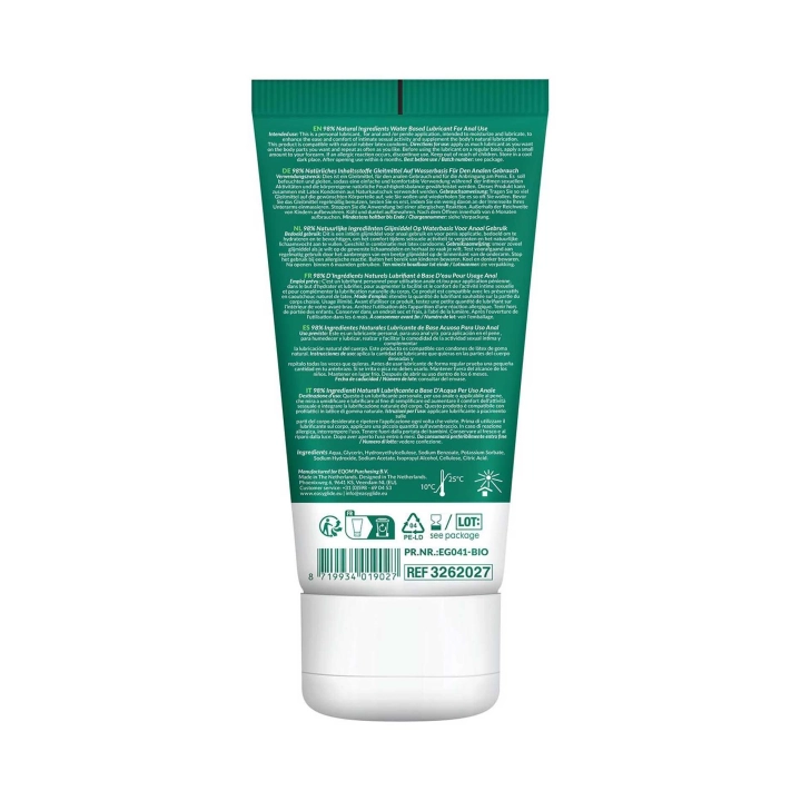 Lubrykant analny EasyGlide Bio & Natural 100 ml — wodny, gęsta konsystencja, naturalny