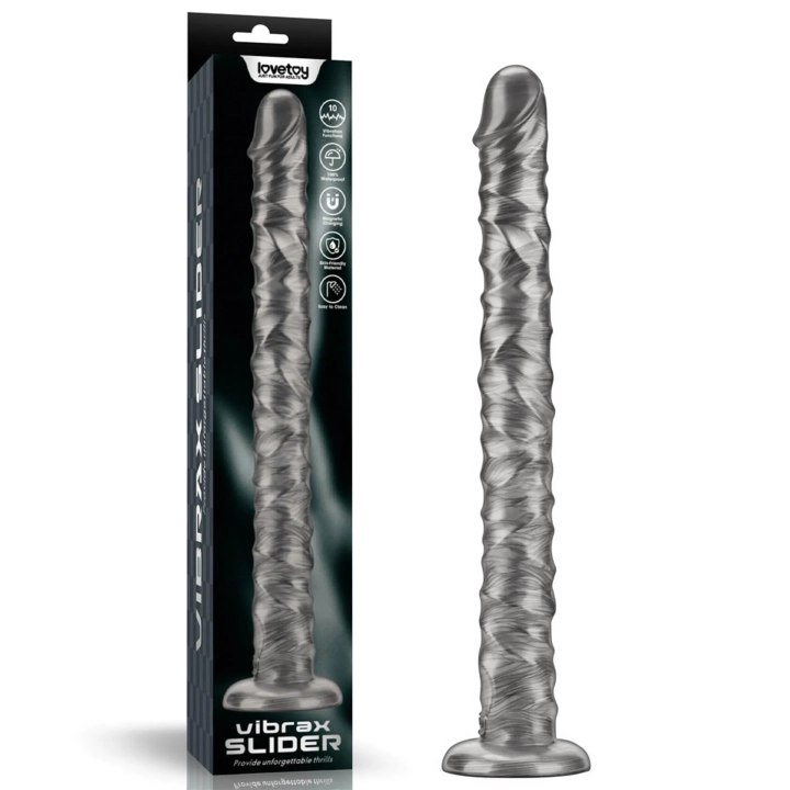 Wibrator analny Vibrax Slider, 40,6 cm długości, 10 funkcji wibracji, wodoodporny